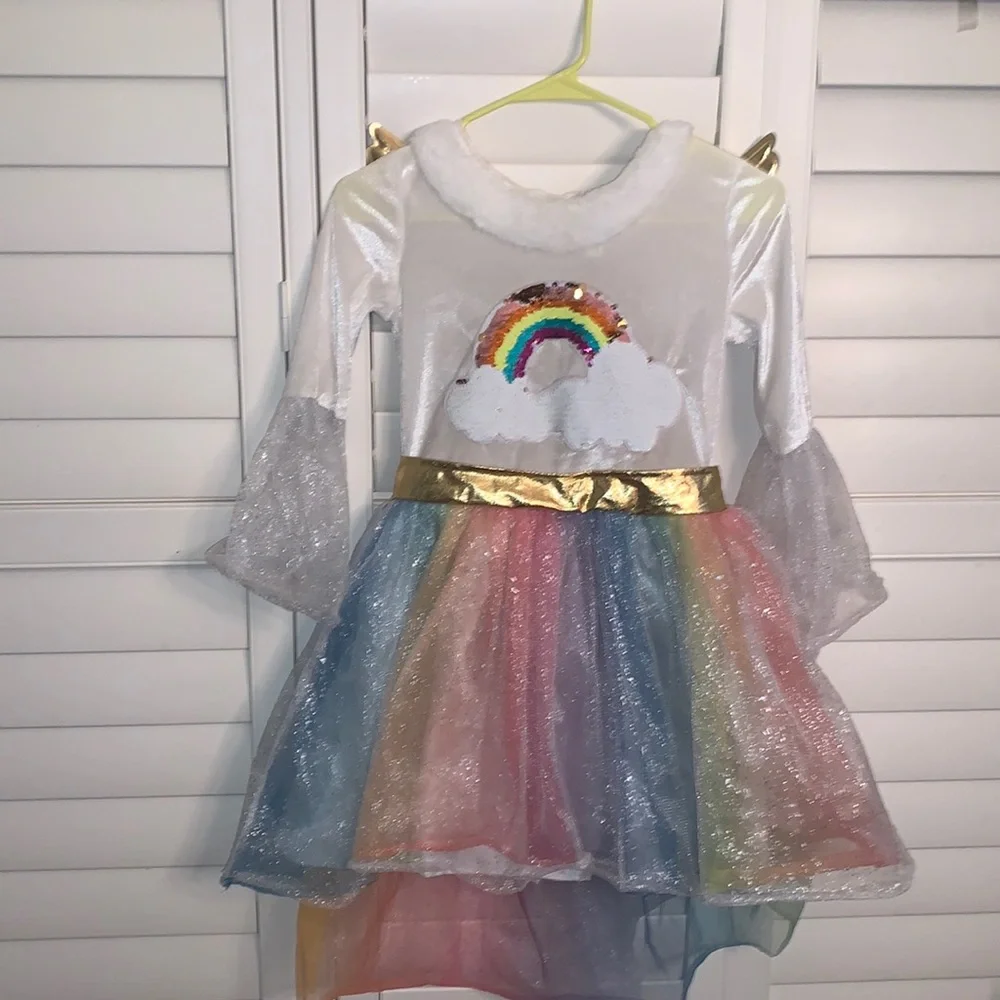 Rainbow fairy/angel Costume medium 8/10